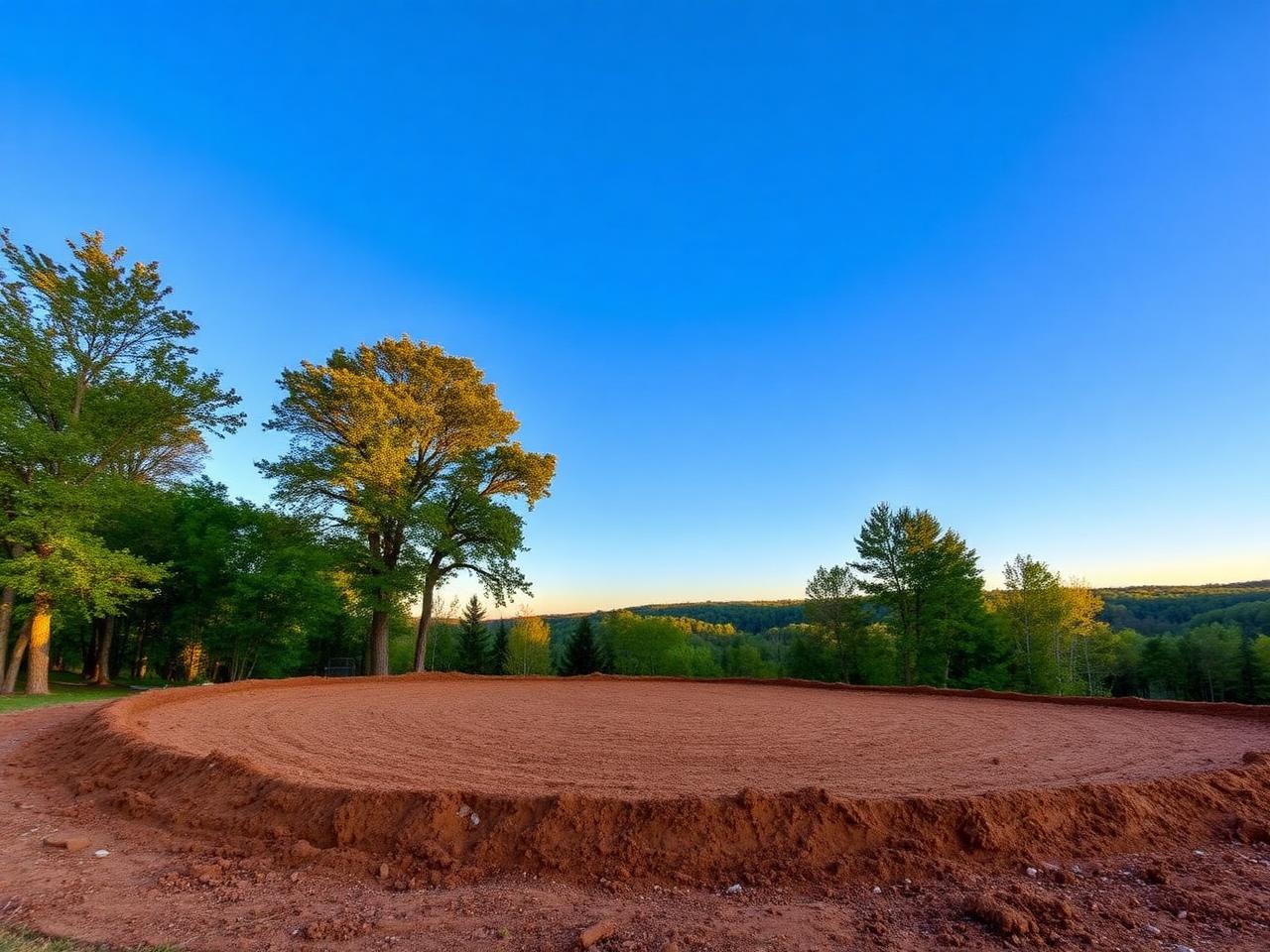 Freshly graded homesite